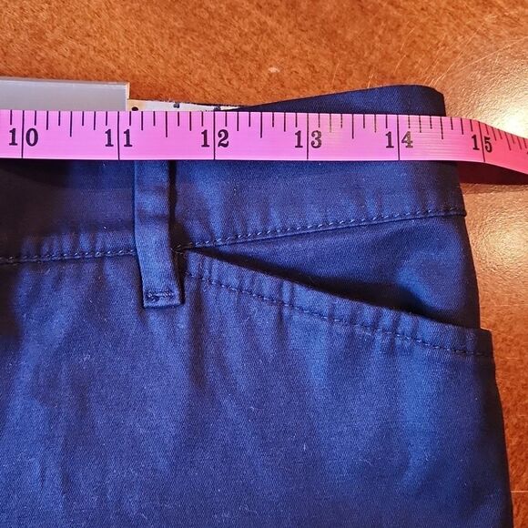 Talbots Perfect Crop Slim Leg Mid Rise Nautical Casual Pants, Size 2, Dark Blue - Picture 5 of 10
